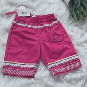 Cakewalk 🍰 Ribbon Ruffle Capri Crop Pants Size 3T NWT